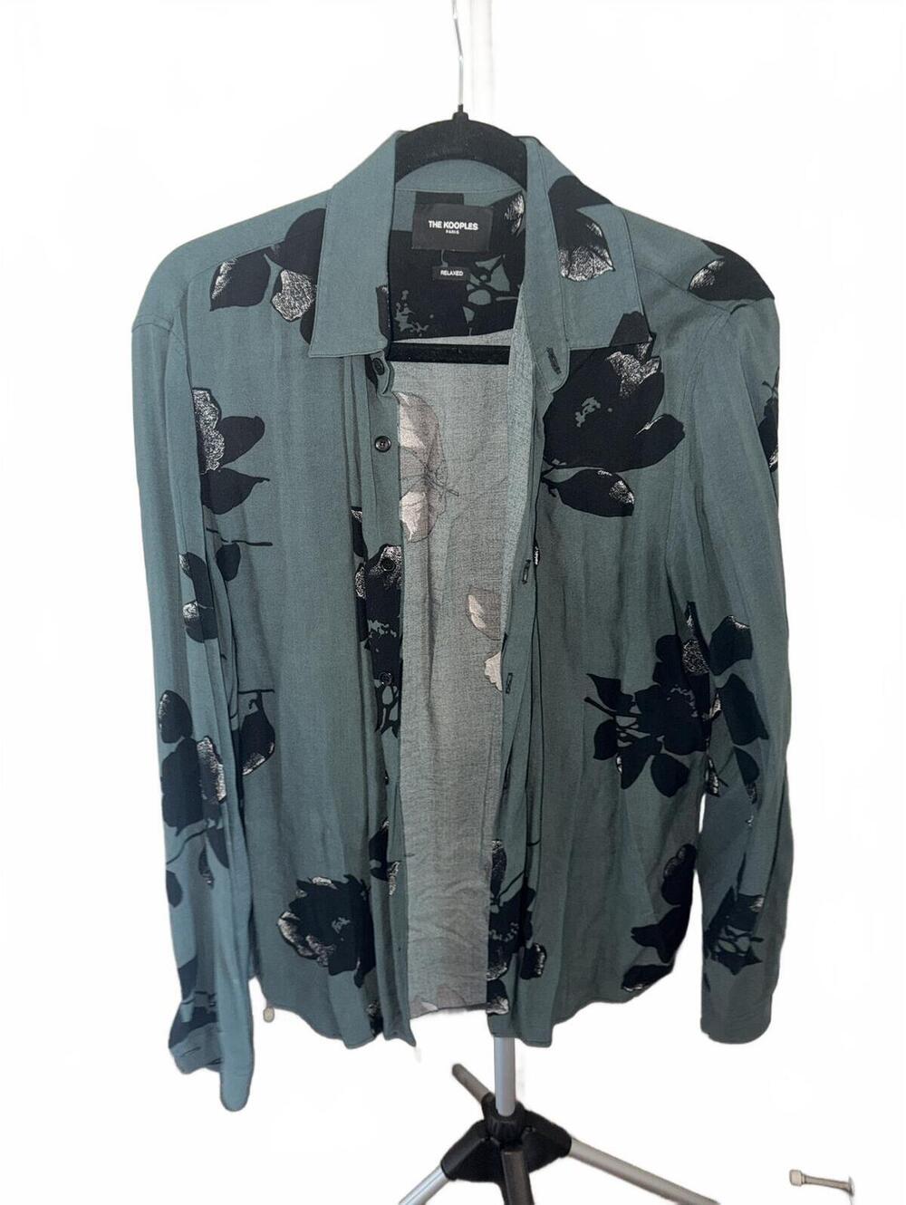 The Kooples Relaxed Fit Floral Print Shirt Jacket